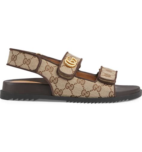 gucci moritz gg leather sandals|Gucci sandals nordstrom.